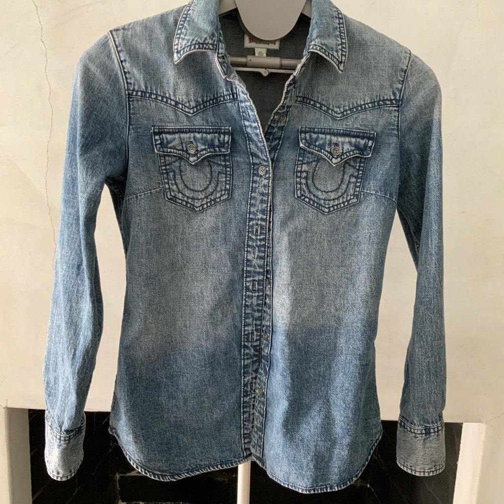 True Religion Denim Shirt SZ S